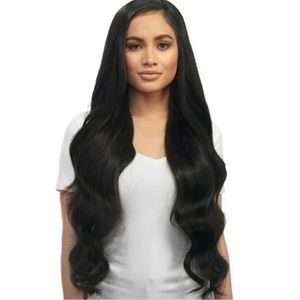 Bellami silk seam 26" 360g jet black extensions.